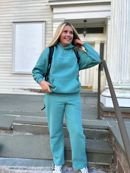 Deep Teal Abide Hoodie