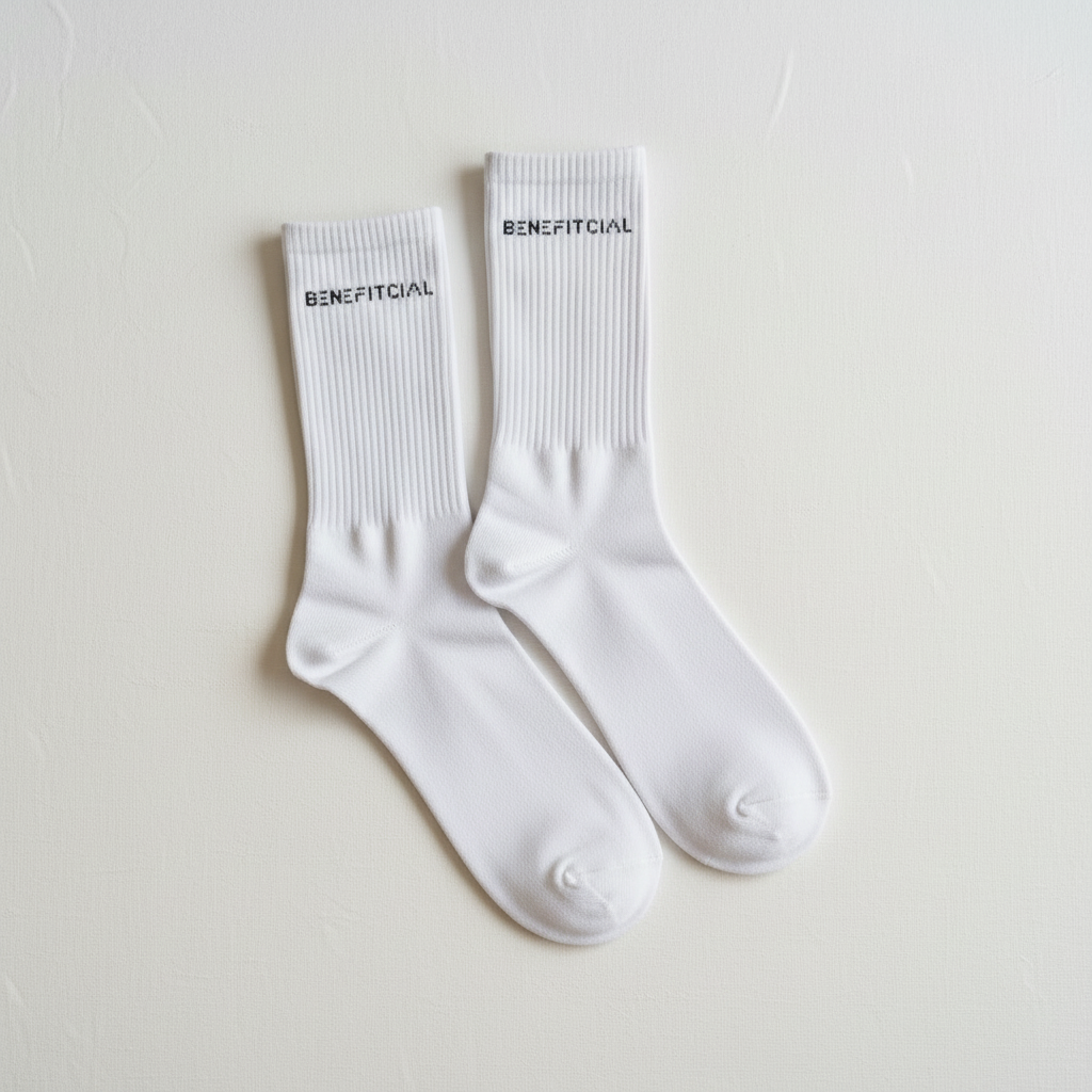 BENEFITCIAL Socks Luxury White Background